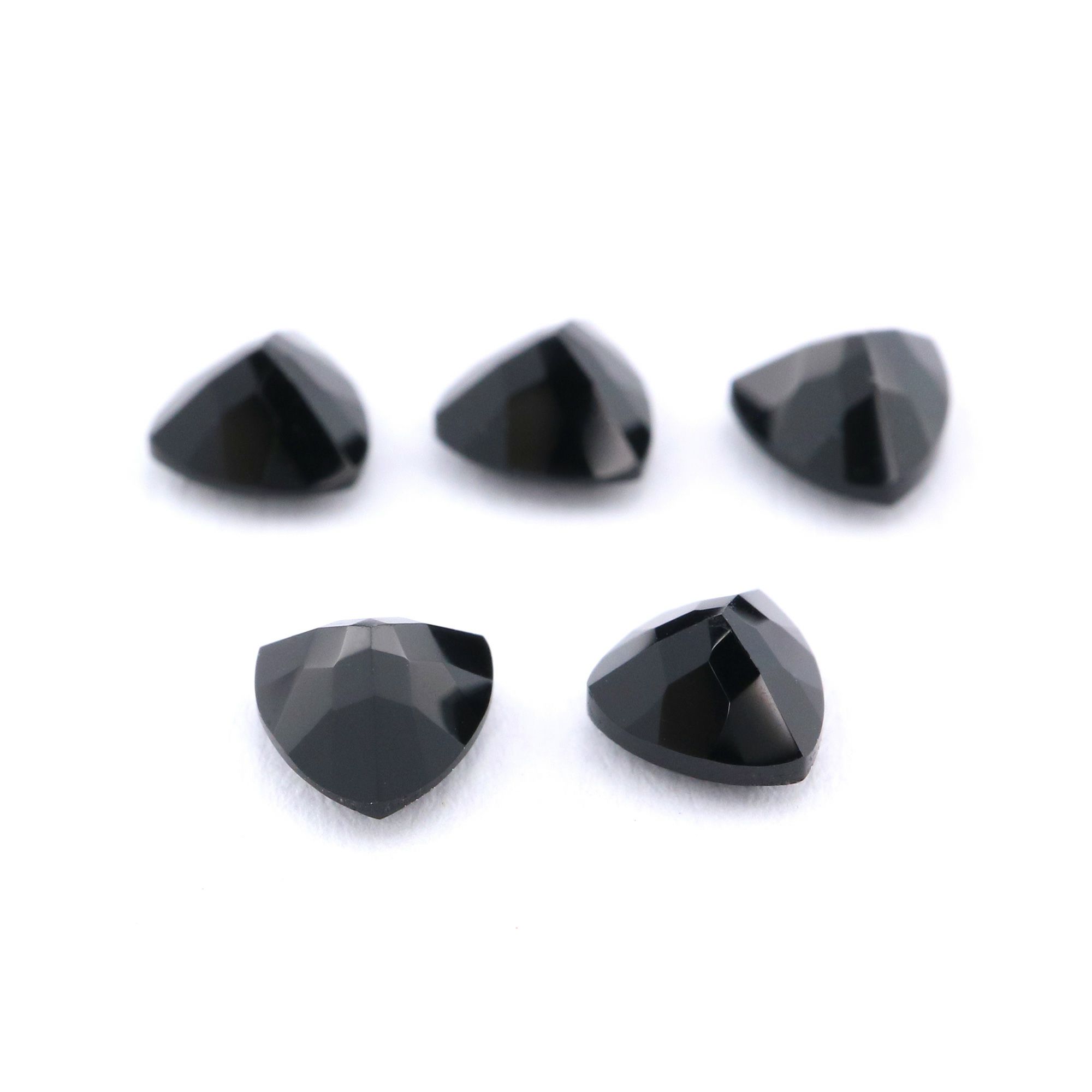 5Pcs 4MM Natural Trillion Black Onyx Faceted Cut Triangle Loose Gemstone Nature Semi Precious Stone DIY Jewelry Supplies 4160028 - Click Image to Close